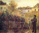 Claude Monet Painting in his Garden at Argenteuil by Pierre Auguste Renoir